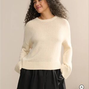 Elegant Cream Jenni Kayne Cameron Crewneck sweater